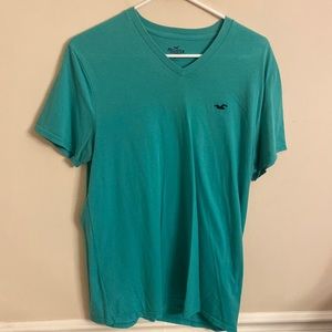 Medium Mens Hollister Mint-Green V-Neck
